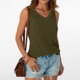 thumbnail image 4 of SwiftWear Women’s Basic Ribbed Tank Top Comfortable V Neck Sleeveless Top Soft Stretch Slim Fit Camisole for Casual Wear, 4 of 5