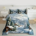 thumbnail image 2 of Feelyou Winter Rustic Cabin Bedding Comforter Set, Kawaii Christmas Reindeer Twin Comforter Sets, Nature Scenery Reversible Bedding Set, Lightweight Room Decor, 2pcs, 2 of 8