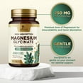 thumbnail image 3 of Magnesium (Glycinate) 250 mg - 100% Chelated & High Absorption Magnesium Supplement - Improved Formula with Mag Glycinate for Gentle Digestion - Gluten Free, Vegan, Bottled in The USA - 120 Count, 3 of 10