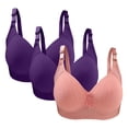 thumbnail image 2 of Nmnitkp Bras for Women No Underwire Wireless Comfort Lift Push Up Bralettes for Women with Support and Bra Extender Bra & Soft and Skin Friendly Bras for Women Pack 3PC, 2 of 3