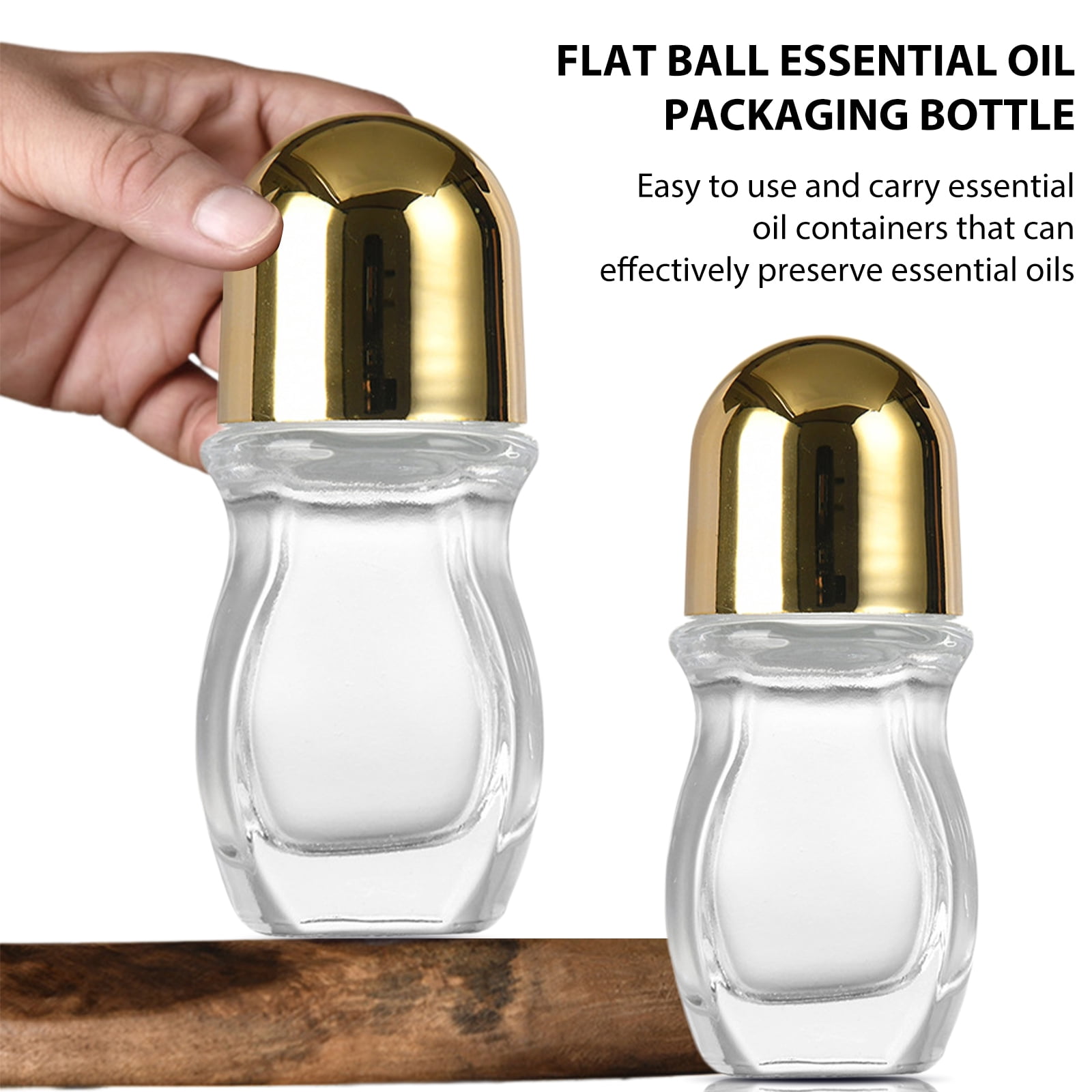 Glass Empty Roller Bottles Leak Proof Glass Bottles Oil Applications Bottles Storage Case for Travel Home Use