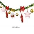 thumbnail image 3 of Guirnalda colgante de Navidad 86.6in | Hilo de oropel de plástico verde | Colgante largo festivo de pared con decoración de árbol | Decoración navideña duradera, versátil y reutilizable, 3 of 6