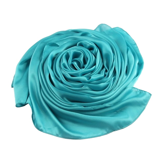 Minnieouse Bufanda de mujer Estilo simple Bloqueador solar Seda Pañuelo con estilo Accesorio de ropa Hermosas bufandas para niñas para exteriores Lago Type3 NO3 Minnieouse AP009498-08