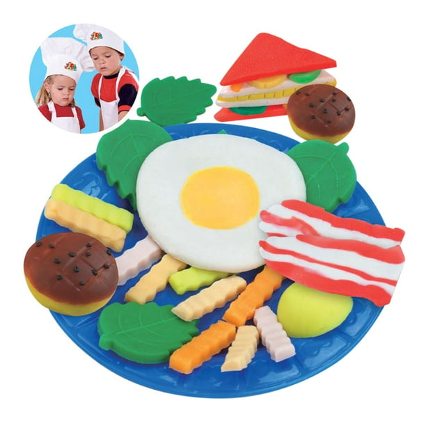 Kids Children Playdough Toy Set Breakfast Color Clay Series DIY Educational Toy Random