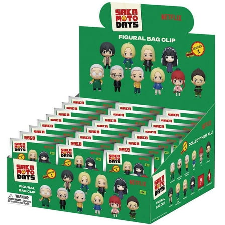 3D Figural Bag Clip Sakamoto Series 1 Mystery Box (24 Packs)