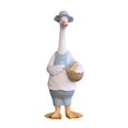 thumbnail image 1 of Cartoon Duck Statue Hand Printed Resin Crafts Animal Ornament For Home Garden, 1 of 5