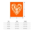 thumbnail image 3 of Durable Soft Flannel Blanket with Heart - Shaped Floral Design - Cozy for Sofa Travel Bed & Chair - Warm & Stylish Home Decor, 3 of 5