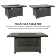 thumbnail image 3 of Kinger Home  Novi Rattan 5-Piece Outdoor Patio Furniture Set - 52-Inch Grey/Grey, 3 of 6