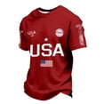 thumbnail image 3 of Rhuody Hauts de Printemps pour Garçons Col Rond Tricot Patriotique T-Shirt à Manches Courtes T-Shirt Graphique du 4 Juillet pour Enfants Haut Vêtements Rétro Rouge 3-4 Ans, 3 of 3
