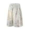 thumbnail image 6 of Fashion YLSDY Mens Athletic Vintage Cotton Shorts Drawstring Summer Beach Elastic Waist Streetwear Baggy Gym Shorts with Pockets White XXXXL, 6 of 8