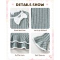 thumbnail image 6 of Yaoqi 3T Toddler Girl Outfit Set 4T Child Girls Clothes Ruffle Long Sleeves Bowknot Top Solid Color Flared Pants 2pcs Clothing Green, 6 of 7