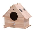 thumbnail image 4 of Miulika Bird House Outdoor ,Sheltered Warm Place Blue Bird House,Wooden Birds Nest for Outdoor Garden Viewing Window, 4 of 9