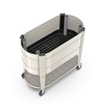 thumbnail image 4 of Permasteel Elevated Garden Bed – Powder-Coated Steel, Eco-Chamber, Casters, Soil Platform, Indoor & Outdoor - Ivory, 4 of 9