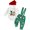 Green Deer, variant on ATAIKU Newborn Baby Boy My First Christmas Outfits Infant Romper Cute Suspender Pants Overalls Outfits 3Pcs Clothes 0-3M