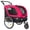 Black+Red, variant on CQSXDA Versatile 2-In-1 Pet Bike Trailer and Stroller Combo with Foldable Design,with Release Wheels and Breathable Mesh and PVC Rain Cover for Pets up to 110 Pounds Outdoorsray, Black+Grey