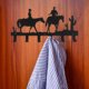 thumbnail image 3 of perchero de pared con diseño de vaquero del oeste, para colgar en el porche (negro), 3 of 6