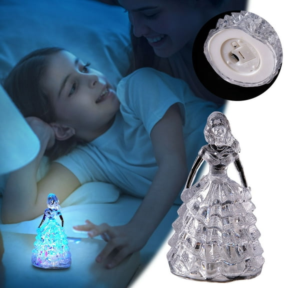 Pompotops Clearance Sales New Luminous Acrylic Colorful Princess Nightlight Christmas Decorative Nightlight