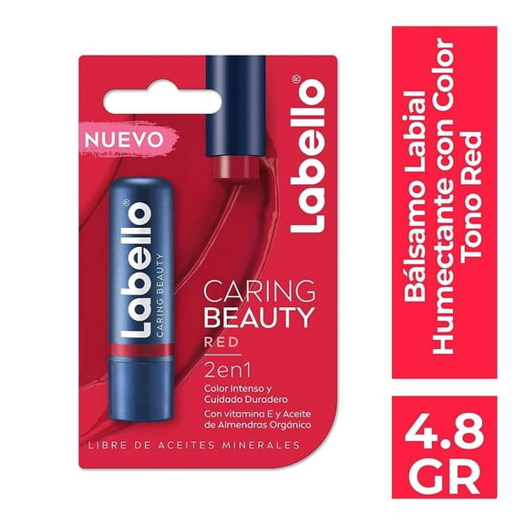 Bálsamo labial Labello Caring Beauty red 4.8 g