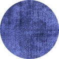 thumbnail image 1 of Ahgly Company Machine Washable Indoor Round Oriental Blue Industrial Area Rugs, 7' Round, 1 of 4