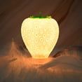 thumbnail image 4 of Luz de noche de fresa, linda lámpara de fresa de silicona, luz de noche LED linda para niños, (blanco) brillar Electrónica, 4 of 5