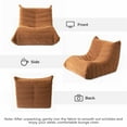 thumbnail image 4 of LAUSAINT HOME Bean Bag Chair, Giant Lazy Floor Sofa with Fireside Faux Fur and Memory Foam, Brown, 4 of 8
