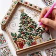 thumbnail image 4 of Mivyn Christmas DIY Pearl Painting Wooden House, Wooden House Pearl Diamond Art Kit, 3D Diamond Handmade Painting Hanging Ornament for Holiday Party Decor & Christmas Trees, #05, 4 of 6