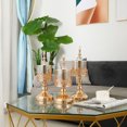thumbnail image 4 of Adornos de estilo europeo Mesa de comedor de vidrio Cena romántica a la luz de las velas de estilo occidental Adornos de tres piezas Accesorios de boda Candelabro decorativo, 4 of 5