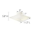 thumbnail image 3 of Design House 501338 Two-Light Square Frosted White Glass Semi-Flush Ceiling Mounted Light 11-inch, White, 3 of 12