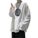 thumbnail image 1 of Top de manga larga para hombre Fibra de leche Elegante cuello redondo Patrón de tierra Top informal para hombre con estilo para citas en la oficina, 1 of 8