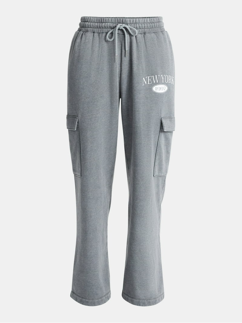 【DEARMINE】Codes Cargo Sweatpants No Boundaries Mineral Wash Cargo Sweatpants, 29.5'' Inseam