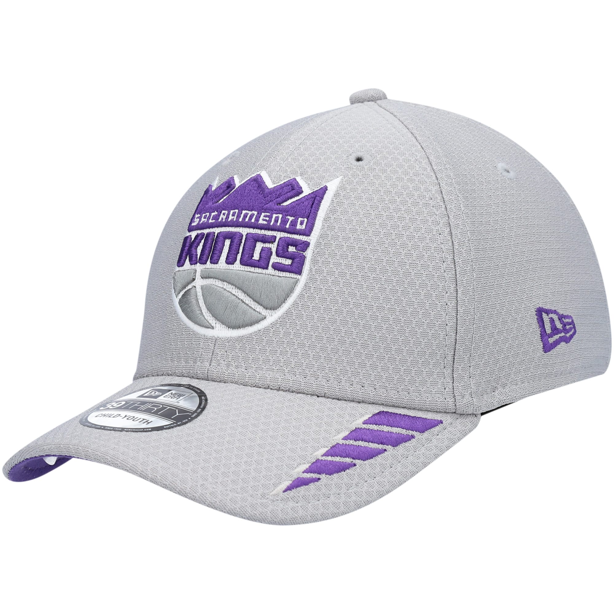 Youth New Era Gray Sacramento Kings 