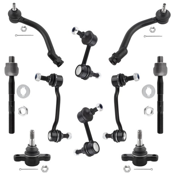 BOXI 10pcs Front Lower Ball Joints   Inner Outer Tierods   Front Rear Sway Bar End Links Fit for Hyundai Azera 2006 2007/ for Hyundai Sonata 2006-2008| ES800104 ES800105 EV800345 K80949 K500035 K80620