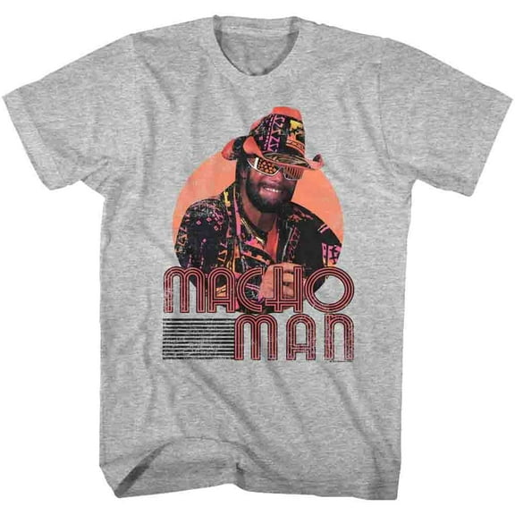 Macho Man Mackin And Smackin Gray Heather Adult T-Shirt 6Xl
