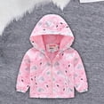 thumbnail image 2 of Coerni Baby Boys Windbreaker Hooded Jacket Kids Cute Waterproof Outwear Lightweight Print Raincoats Zip Up Button Down Coat, 2 of 9