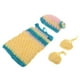 thumbnail image 4 of El Sombrero De Punto Hecho Punto Amarillo Adorable Calza La Ropa Para La Muñeca Reborn Del Bebé De 10-11 Pulgadas La Mirada Completa 3 Colores Baoblaze Traje de medias de vestido de muñeca, 4 of 8