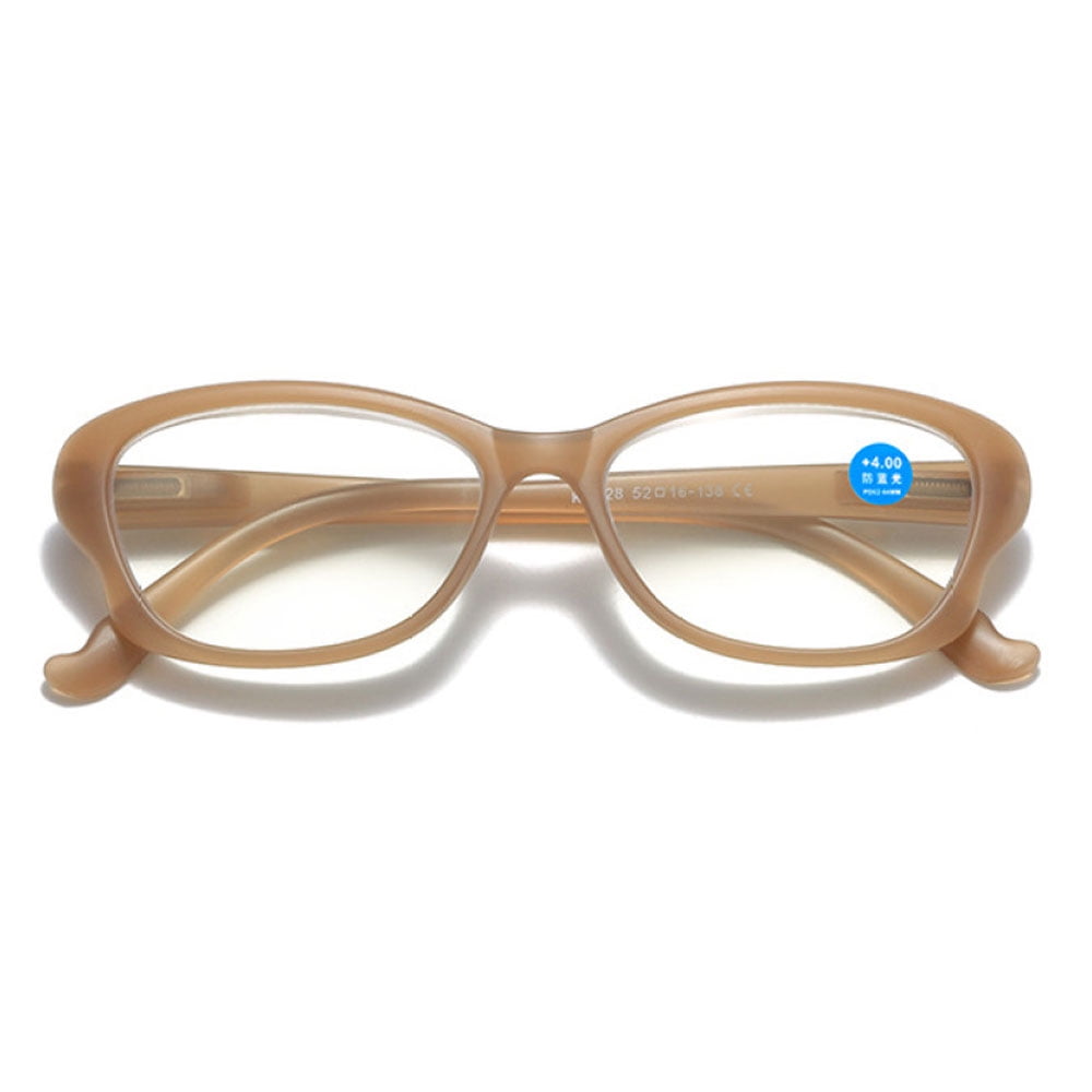 5 Pairs of Women Anti-blue Light Reading Glasses 1.50 Brown Ultra-light Clear Spring Hinges Butterfly Frame Readers Eyeglasses Frame +1.50 Strength
