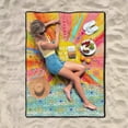 thumbnail image 2 of Picnic Blankets Waterproof Foldable Extra Large,80"x 60" Outdoor Beach Blanket Sandproof,3-Layer Lightweight Handy Mat Tote Camping Rugs for Outside Your Rv (Boho Colorful Rainbow Flowers), 2 of 6