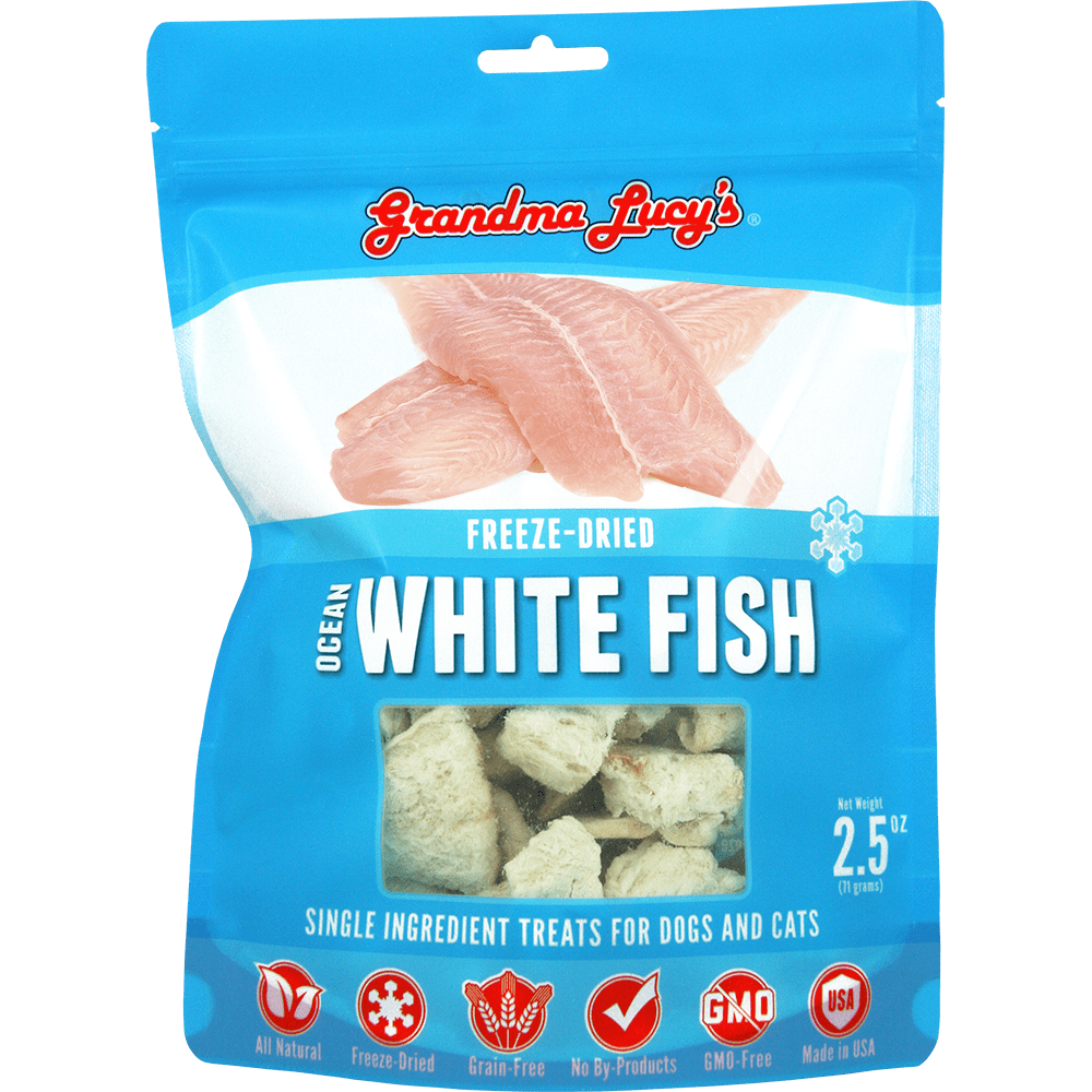 Grandma Lucy's FreezeDried Singles Ocean Whitefish Dog Treats, 2.5 Oz