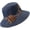 Dark Blue, variant on CoCopeaunts Summer Straw Bucket Hat for Women Flower Belt Beach Fisherman Hat Outdoor Sun Protection Breathable Bucket Cap