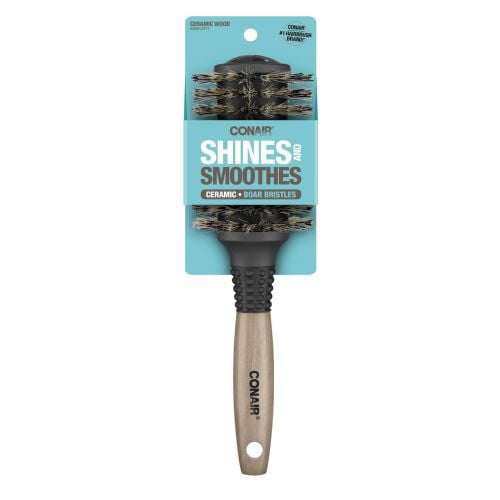 Conair Ceramic Wood Outburst Boar Bristles Hair Brush