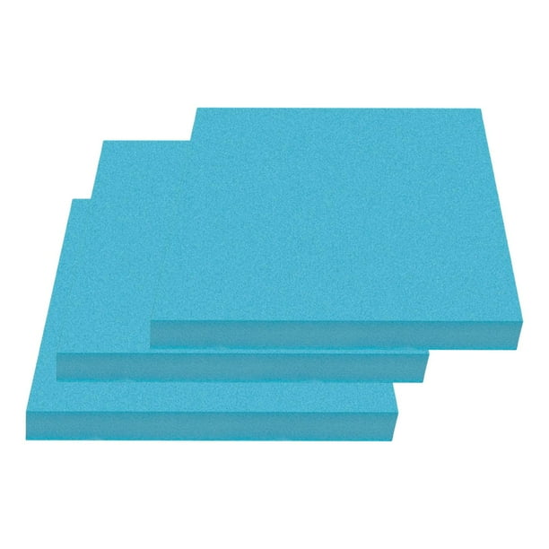 3 láminas de espuma para maquetas de construcción, tableros de espuma para manualidades, esculturas y paisajes. azul