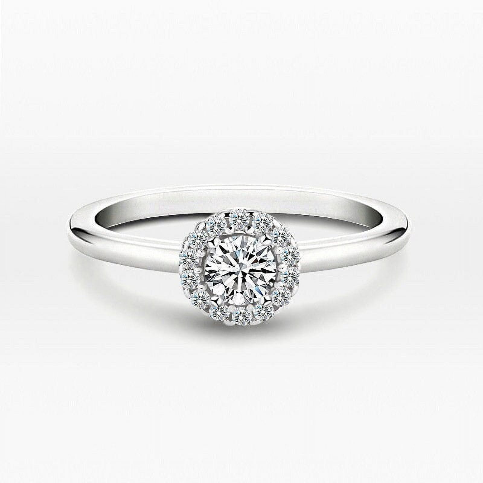 1Ct Diamond Rings for Women - Round Cut Sterling Silver Ring - Engagement Rings & Wedding Rings for Women
