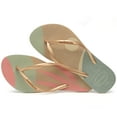thumbnail image 4 of Havaianas Kids Girls Slim Palette Glow Flip Flop Sandals, Sand Grey/ Golden, Size 9 Childrens, 4 of 4