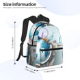 thumbnail image 4 of Vsdgher Let's go Travel Print Unisex Large Capacity Bookbag Schoolbag Casual Daypack for High School/College/Teens/Travel/Work, 4 of 8