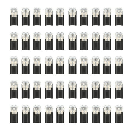 

Leke 50pcs 2-Pin Cable Crimp Connectors Car Plug Connectors Quick terminal blocks