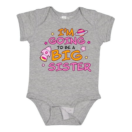 

Inktastic Space I m Going To Be a Big Sister Girls Baby Bodysuit