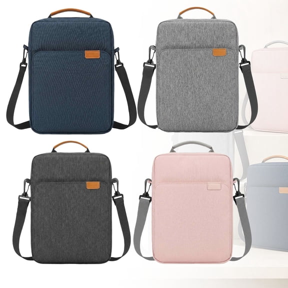 Goodw7 Laptop Shoulder Bag, Waterproof Tablet Case with Multiple Compartments, Portable Crossbody Handbag for Business Travel Office Daily Use