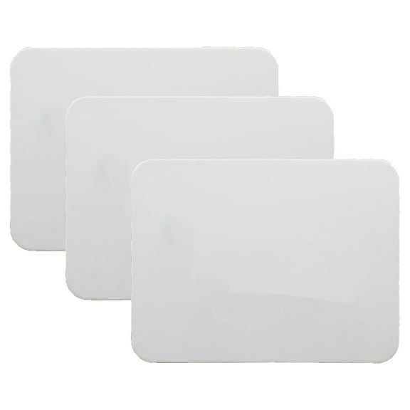 Flipside Products Magnetic Dry Erase Board, Two-Sided Blank/Blank, 9" x 12", Pack of 3