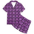 thumbnail image 3 of Ensemble de Pyjama pour Filles Manches Courtes Imprimé Pyjama Boutonné pour Enfants Ensemble de Pyjama Classique Pyjama Garçon Taille 8-9 Ans Garçons Filles Mode, 3 of 3