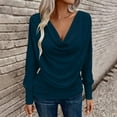 thumbnail image 2 of Akafmk Womens Long Sleeve Maternity Tops,Women's Maternity V Neck Long Sleeve Casual Shirt Style Loose Stretchy Versatile Everyday Pregnancy Tops, 2 of 4